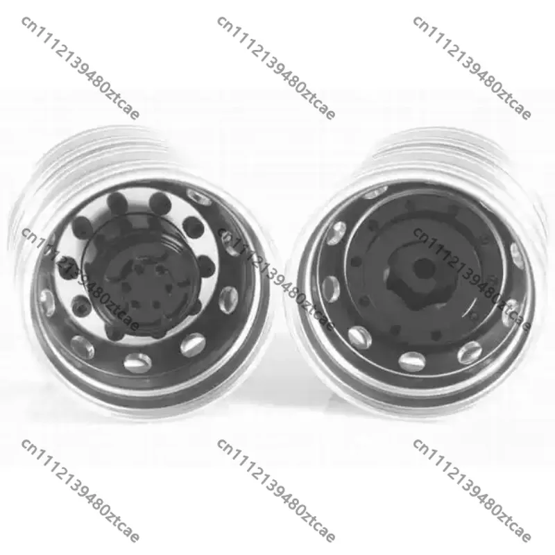 Rear Dual‑Wheel Narrow Rim Hub, Spare‑Part for 1/14 RC Tractor‑Truck Container Semi‑Trailer, Hobby Accessory