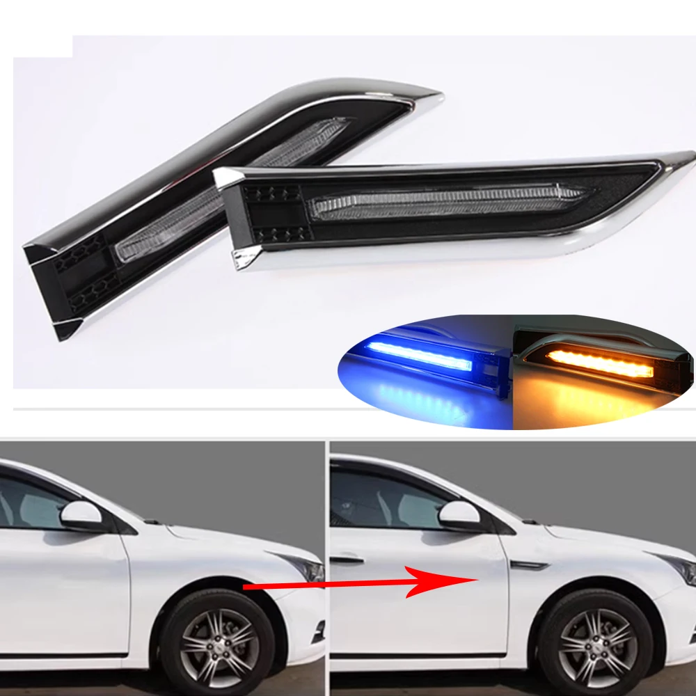 Car Led Side Turn Signal Light for Chevrolet Chevy Cruze 2009 -2014 Warning Turing Lamp LED Marker Lights Auto Accessories