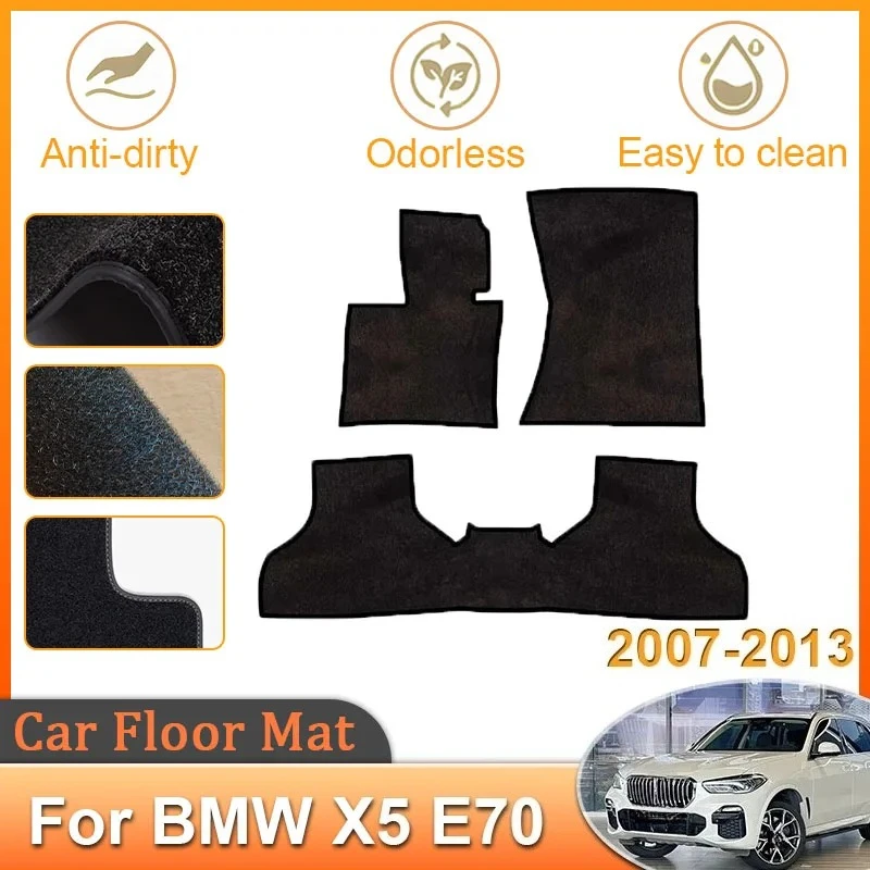 

Car Mats Floor Anti-dirty Pads Floor For BMW X5 E70 2007 2008 2009 2010 2011 2012 2013 5seat Carpet Foot Covers Auto Accessories