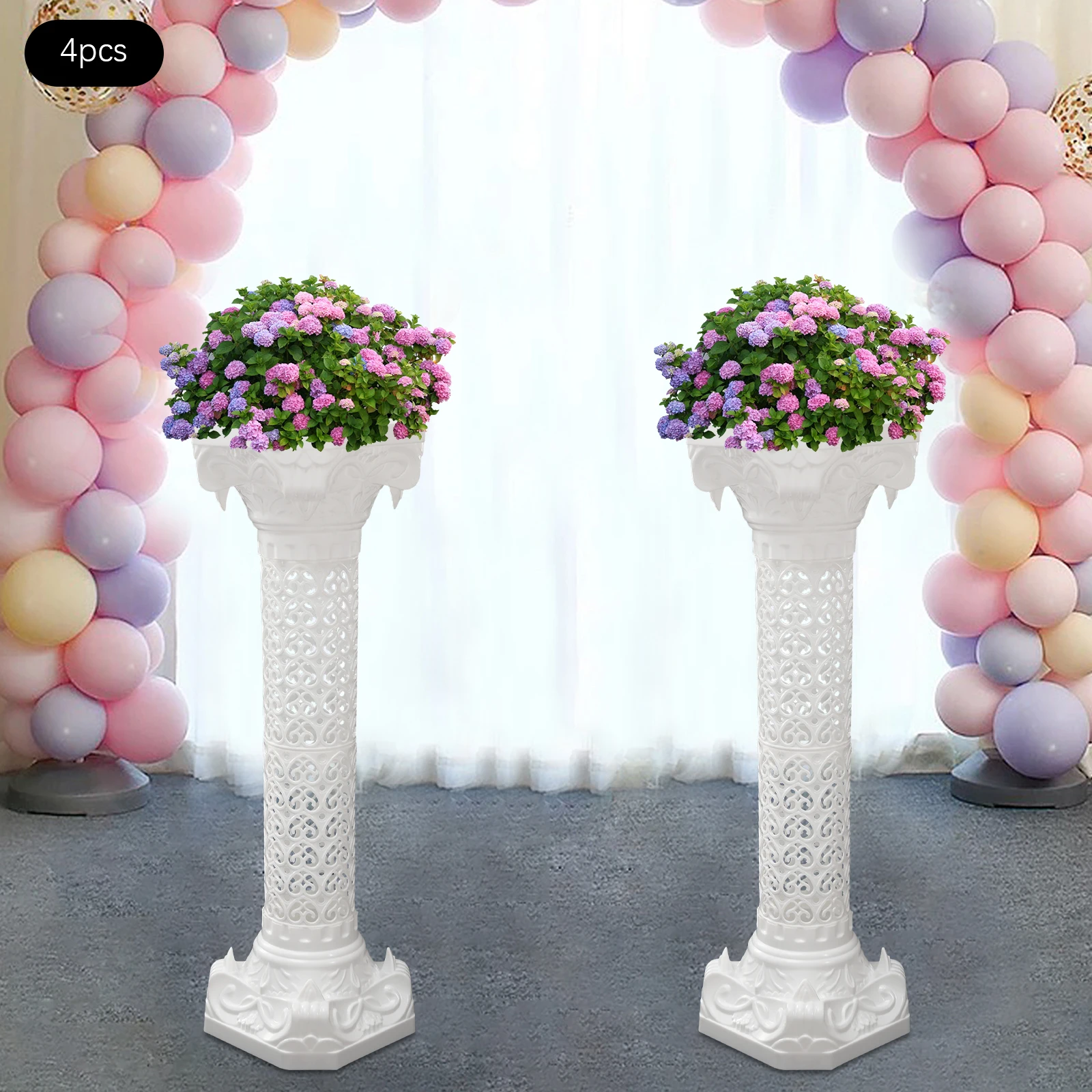 

Wedding Roman Column Pillars Set, Elegant Wedding Event Decorative Columns, Tall Pillars Decoration Party Flower Pot Column