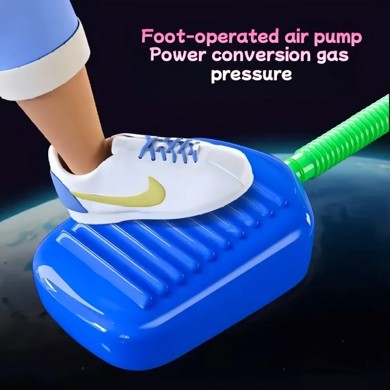 Foot Pump Rocket Launcher Toy, Outdoor Air Powered Stomp Rocket for Boys Girls, Fun Garden Backyard Sport Game, Gift for 14+