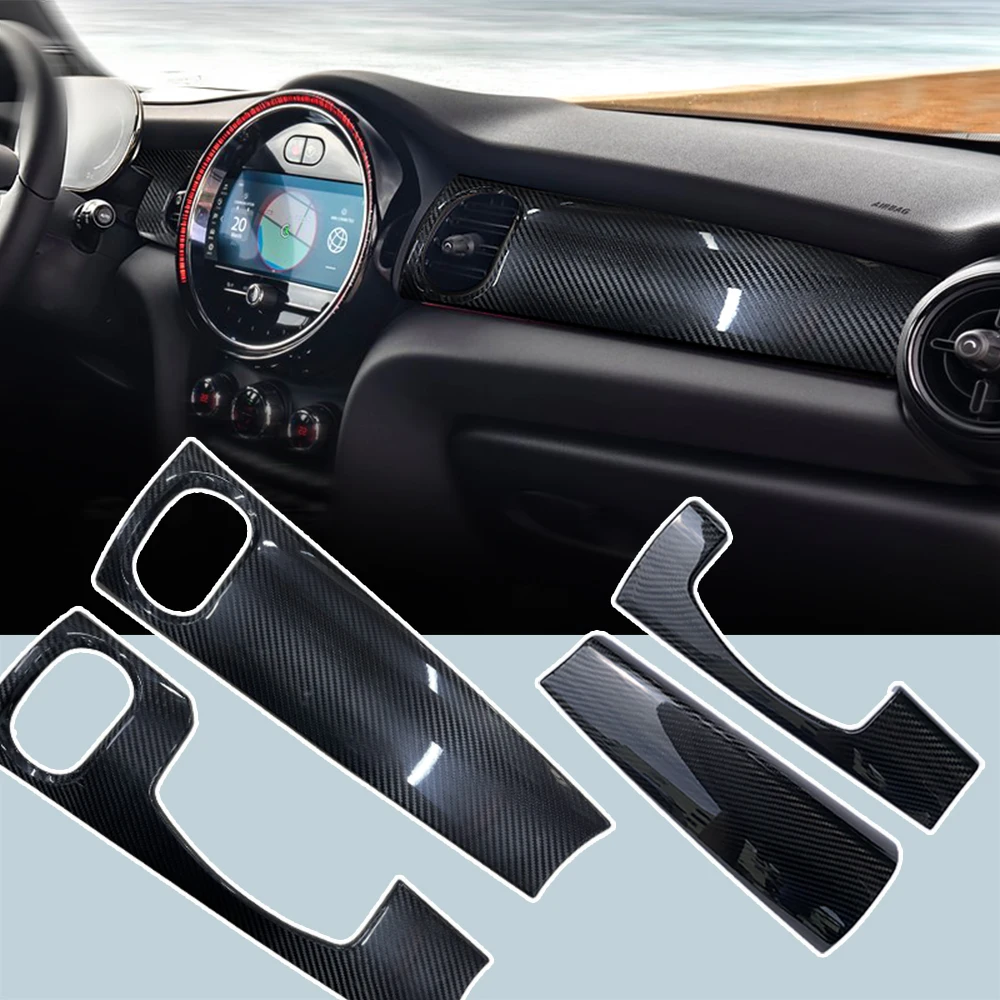 Brand New Real Carbon Fiber Style UV Protected Dashboard Cover LHD And RHD For Mini cooper F55 F56 F57 (2 Pcs/Set)