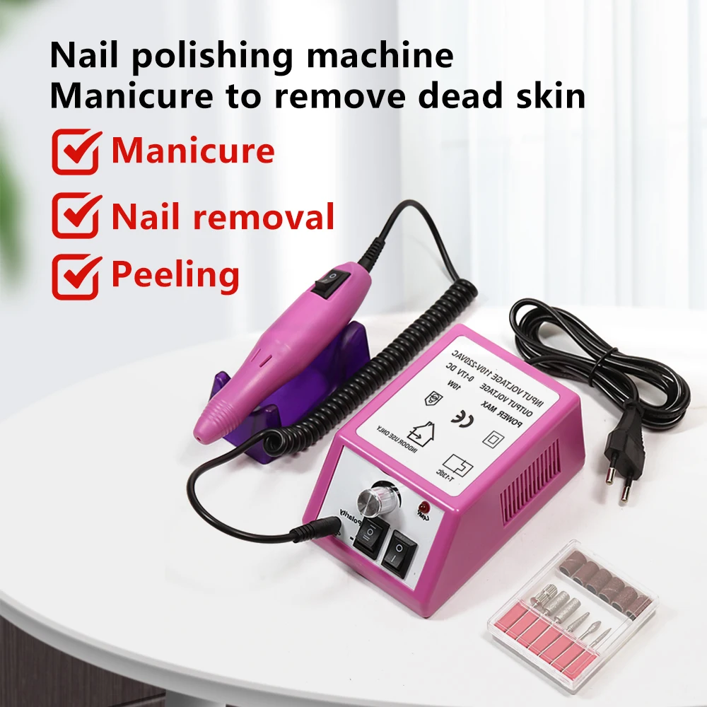 CNHIDS Nail Drill Electric Apparatus For Manicure With Milling Cutters Drill Bits Set Gel Cuticle Remover Pedicure Machine Nail