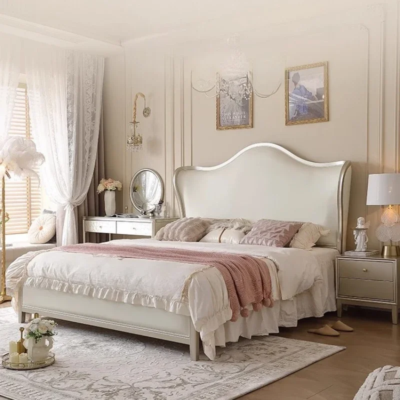 

Bedroom Queen Bed Double Luxury Children Design Castle Bed Space Saving Full European Simple Safe Wooden Cama Patio Furniture