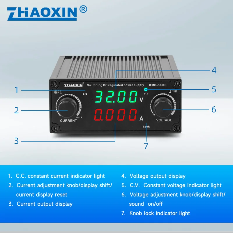 ZHAOXIN KMS Series Switching DC Power Supply 0-32V 0-5A Small portable power supply