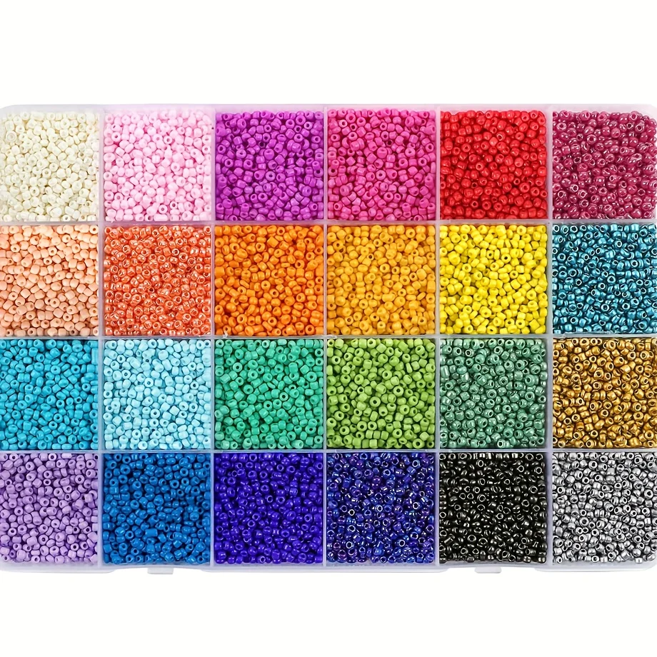 24 Colors 3mm Bright Color Glass Rice Beads For Jewelry Making Diy Friendship Bracelets Necklaces Phone Chain Decors Handmade