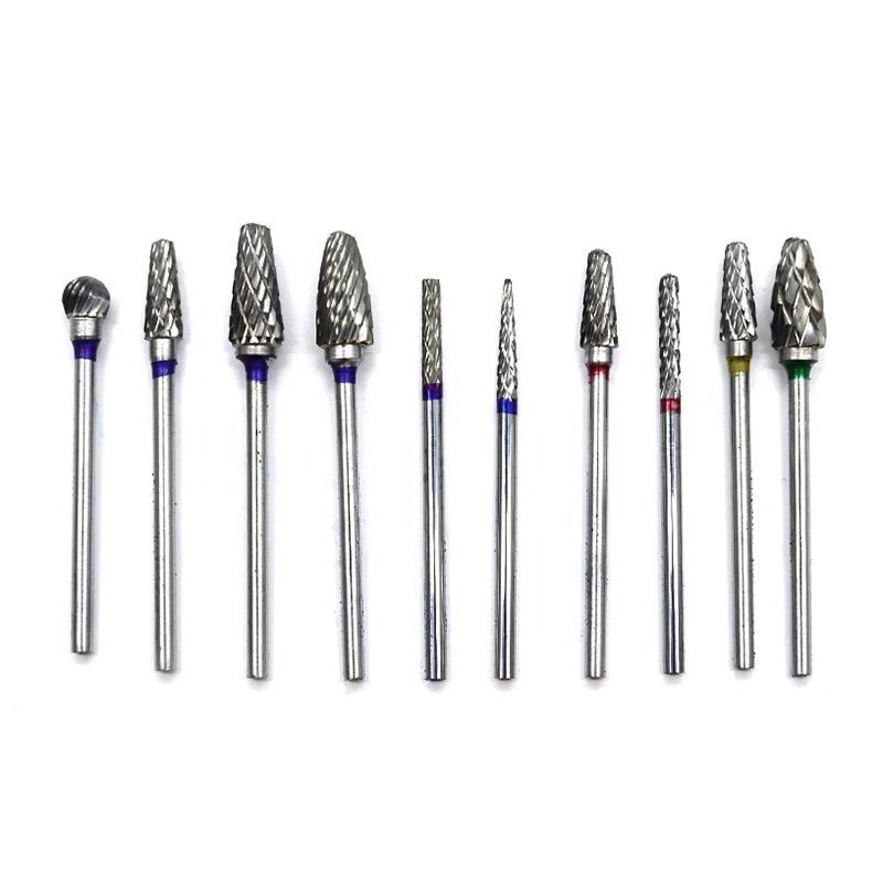 10PCS Assorted DentalS Lab Tungsten Carbide Grinding Cutting Burr Kit