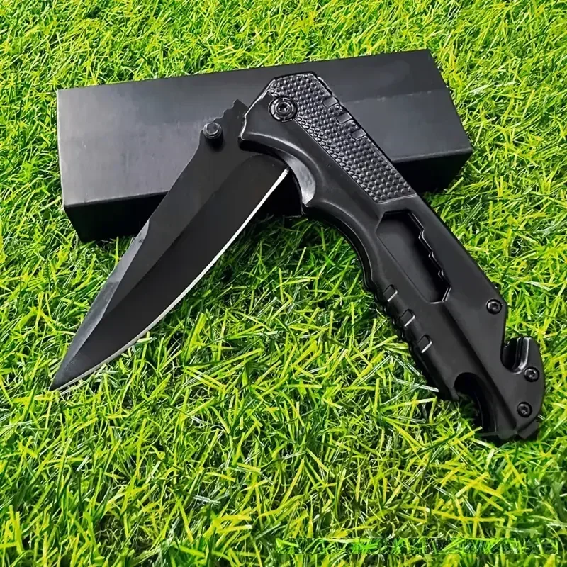 Hochharter Taschenmesser aus Edelstahl, klappbares Obstmesser, multifunktionales tragbares EDC-Werkzeug für den Außenbereich, Camping- und Überlebensmesser. – Detail 5