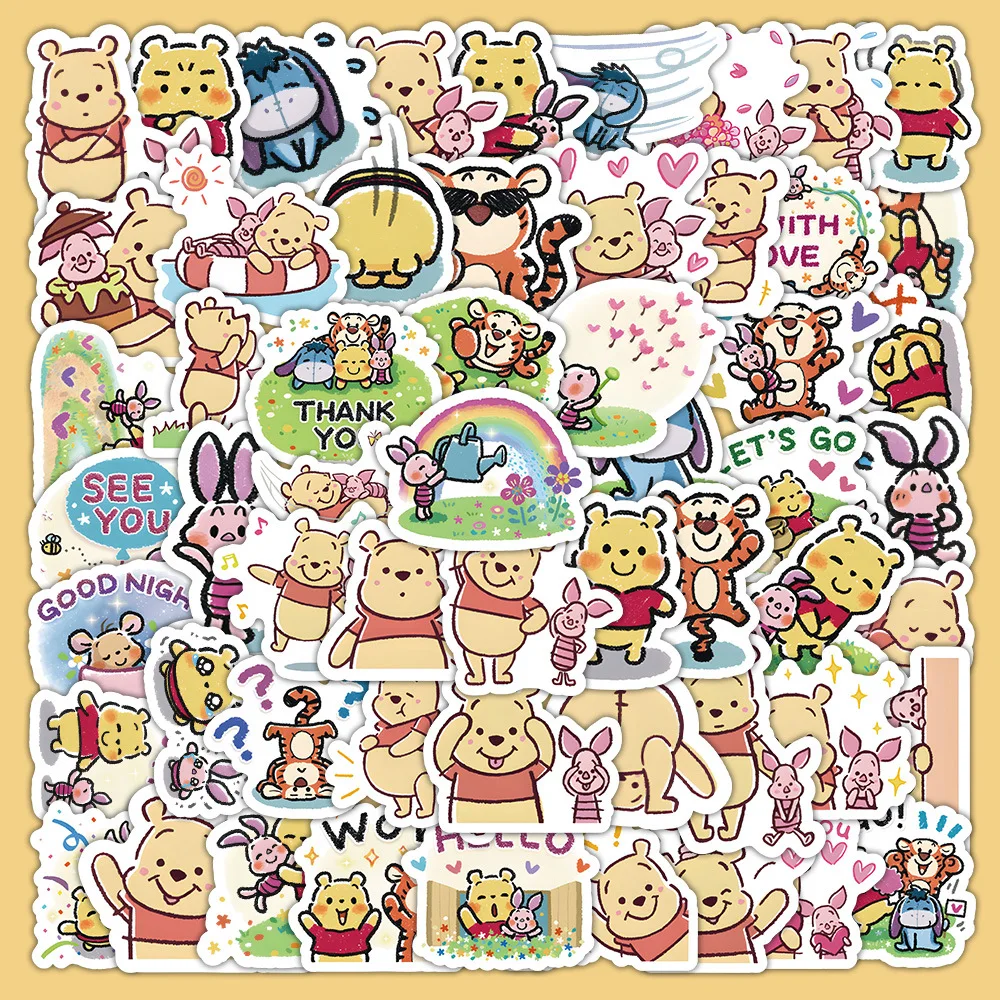 10/30/64 قطعة ديزني Kawaii مضحك بوه الدب ملصق شخصية الكرتون لطيف الكتابة على الجدران ملصق مضاد للمياه الاطفال لعبة للأمتعة #2