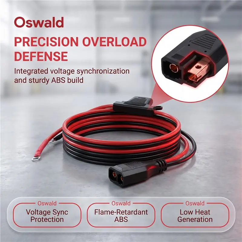 A97I-50A Extension Cable 8AWG With Fuse Terminal For Ecoflow Delta 2/3 Expansion Adapter Cable For RV Homes