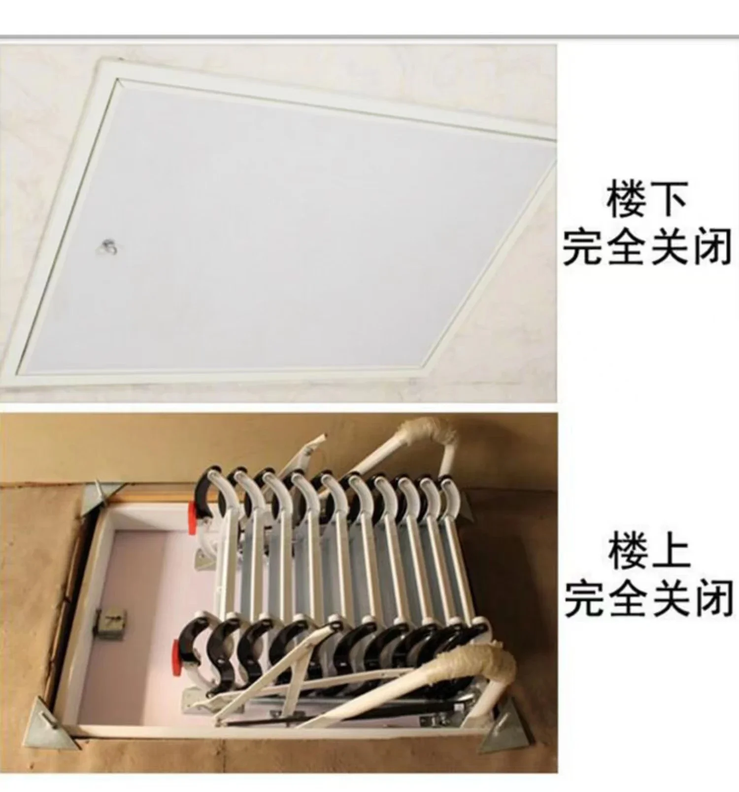 X Electric Retractable Stairs Indoor Home Villa Forged Thickened Storage Multi-Functional Attic