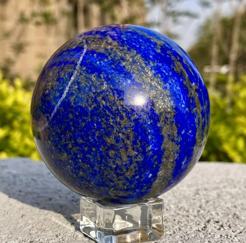 Natural Lapis Lazuli Crystal Ball Quartz Spheres Polished Stone Reiki Healing Desktop Room Decor