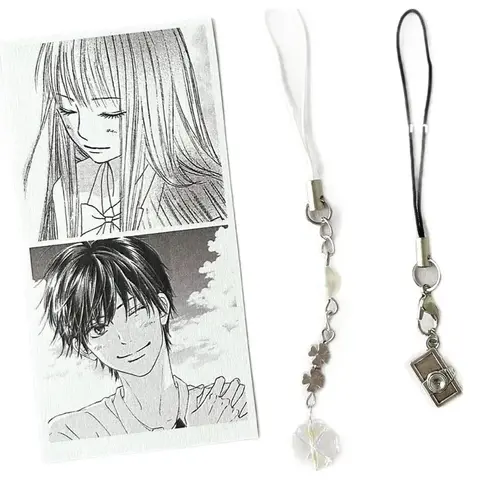 LLavero de cómics de Anime Kimi Ni Todoke From Me to You, Kuronuma Sawako Kazehaya Shouta, colgante de flor para Cosplay, llavero para teléfono, regalos