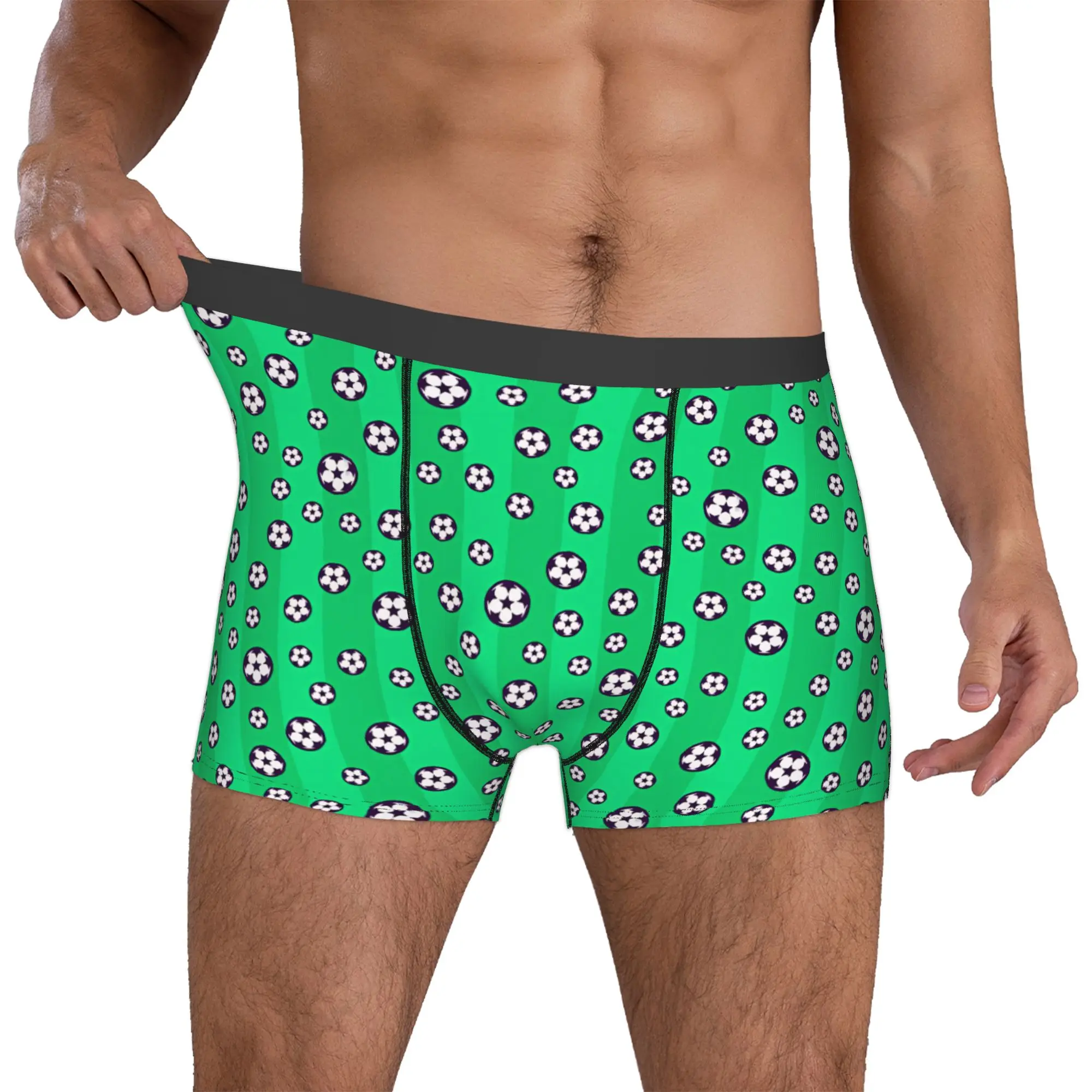 Sports Soccerly Seamless Pattern Boxers Shorts Men Footbally  Briefs Underwear Cool Underpants