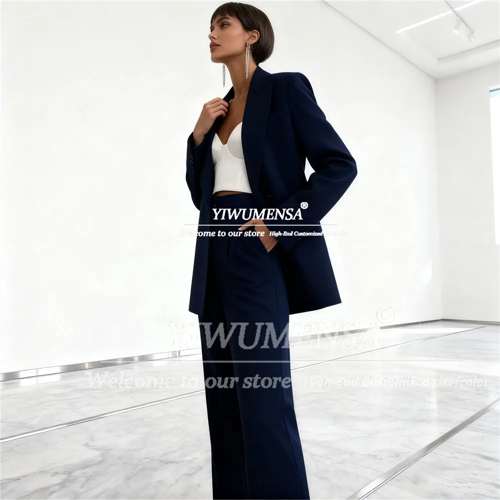 بدلة نسائية بتصميم فريد لحفلات الزفاف مكونة من قطعتين سترات واحدة الصدر طويلة مخصصة للنساء