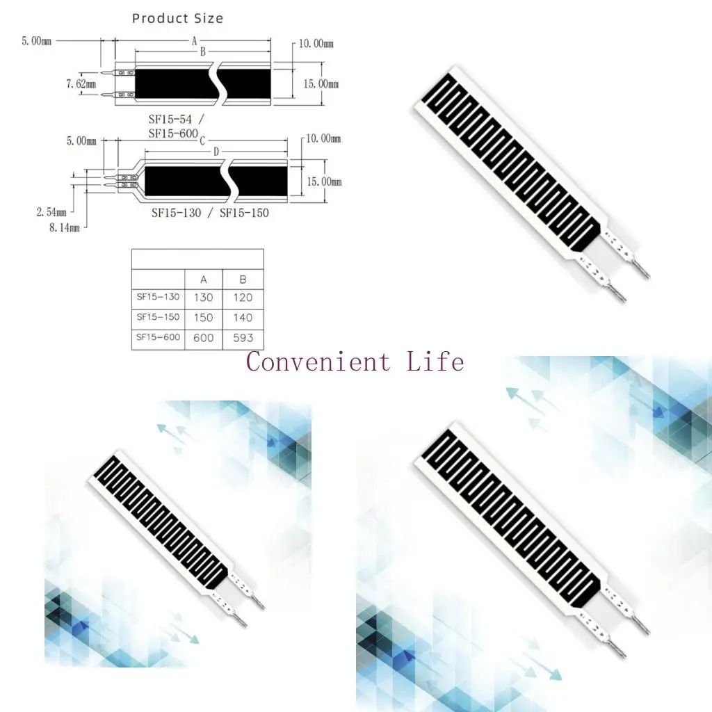 

L1EE Flexible Piezoelectric Film Sensitive Polymer Piezoelectric PVDF Pressure Transducer Micro Force Sensing Resistor