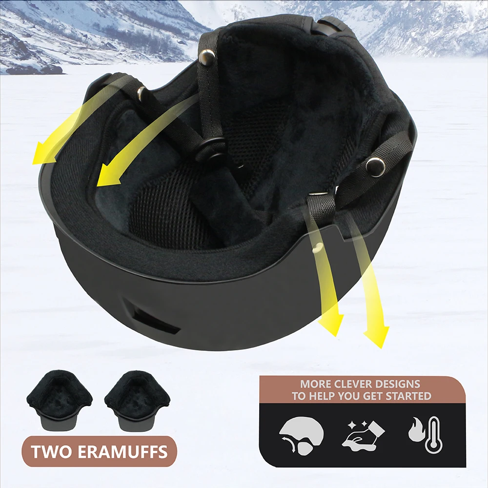 SMITHDRIFT 유니섹스 스키 헬멧 반 덮힌 스키 스노우 보드 겨울 스포츠 헬멧 스노우 스케이트 일체형 헬멧 청소년