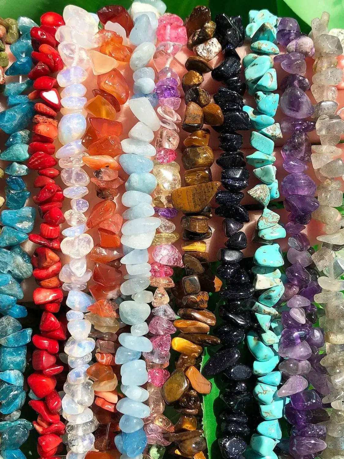 AliExpress LNMBII 3-8mm Natural Gravel Stone Irregular Stone Rose Quartz Opal Amethysts Garnet Bead For Jewelry Making DIY Charm Bracelet Necklace