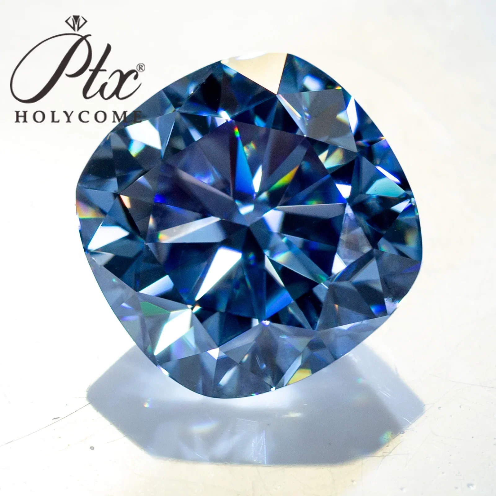 New Vivid Blue Brilliant Cut Cushion 100% Moissanite Hot Sale VVS1 Loose Stone with GRA Certificate and More Color Provided