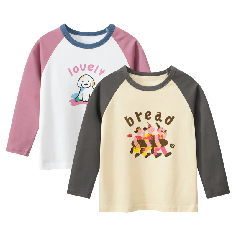 

2025 Children's Clothing Fashion Cartoon Kids Long-sleeved T-shirt Spring and Autumn Girls Bottoming Shirt Baby Clothes