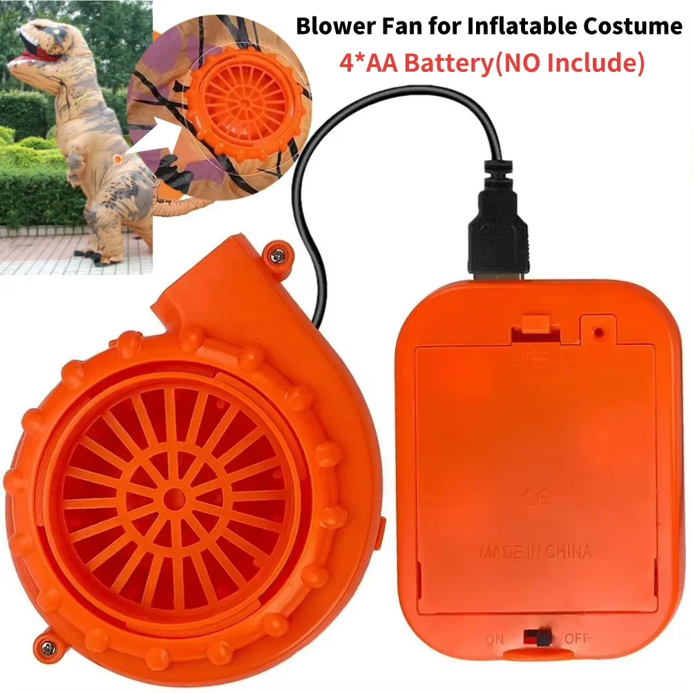 Electric Battery Powered Blower Low Noise USB Air Blower Pump With Battery Case Large Air Volume for Inflatable Cartoon Costumes