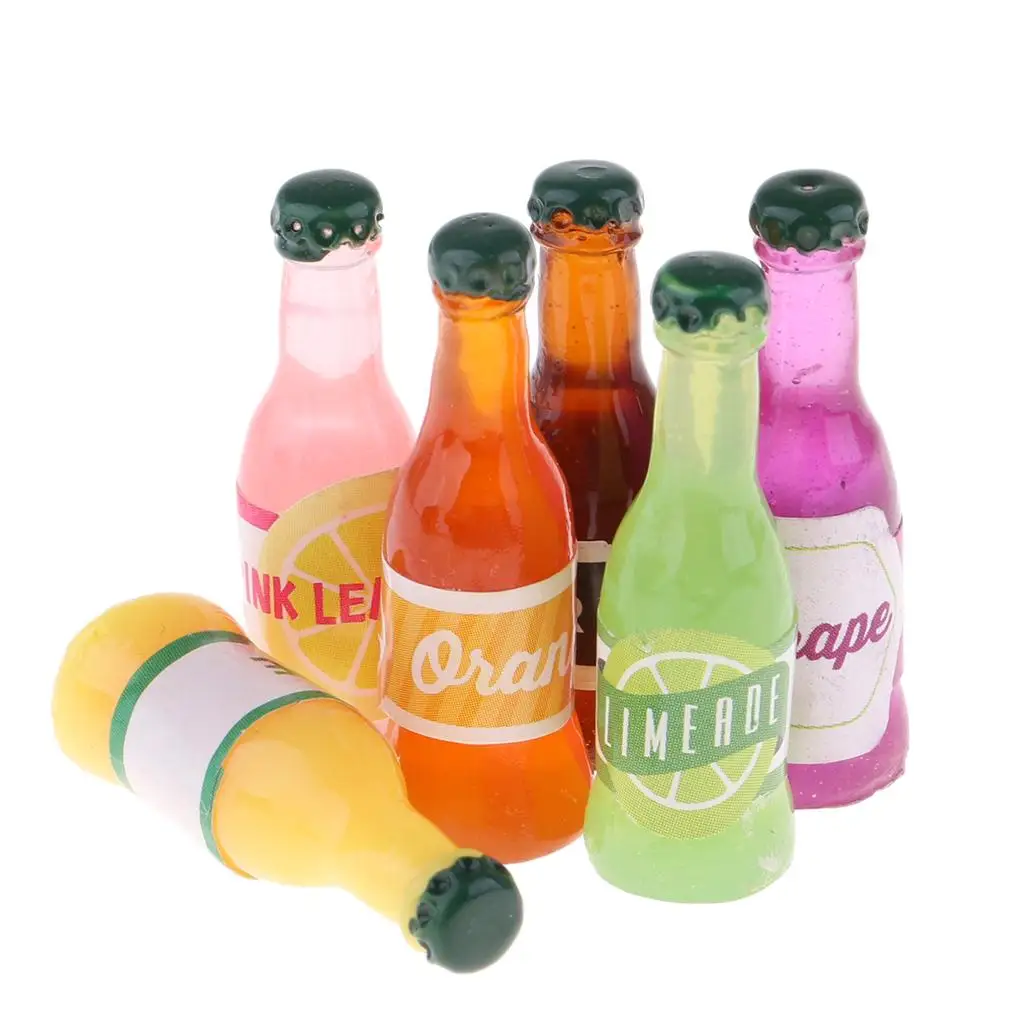 1:12 Dollhouse Beer Juice Bottles Liquor Drink Play Food Kitchen Toys