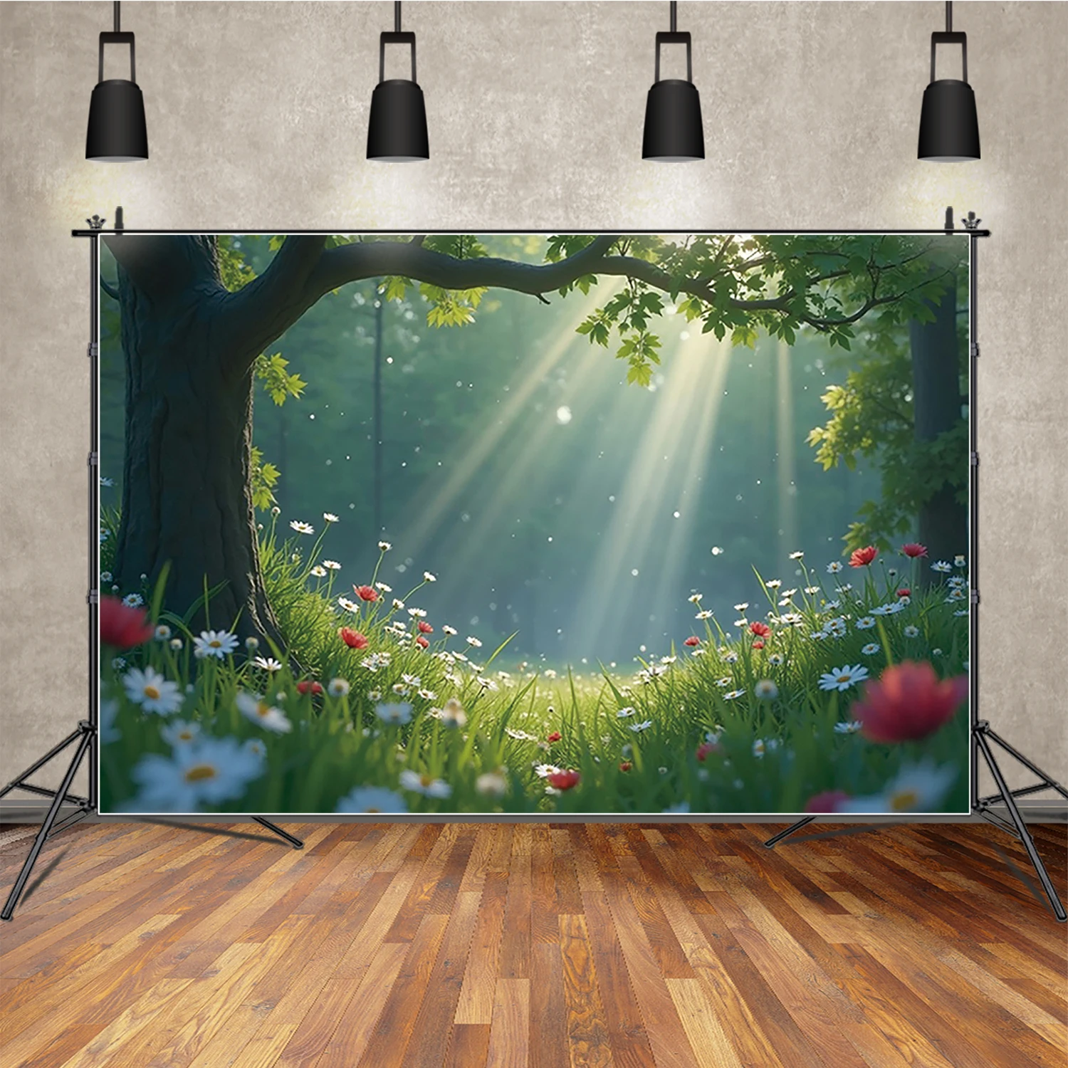 MOON.QG весенний фон открытый лес дерево зеленый природный сад фон для фотосъемки свадебный фон для душа