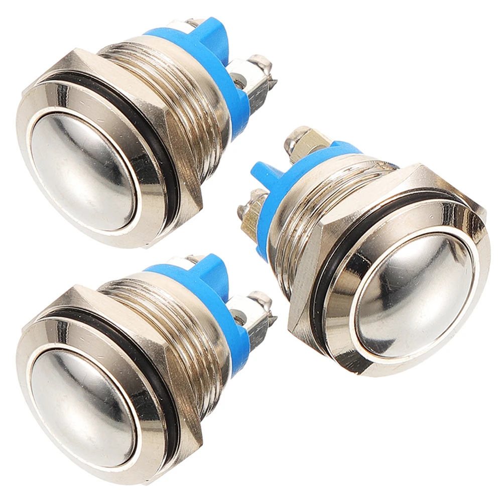 

3 Pcs Universal Wired Doorbell Button Buttons Nickel-plated Copper Replacement Parts