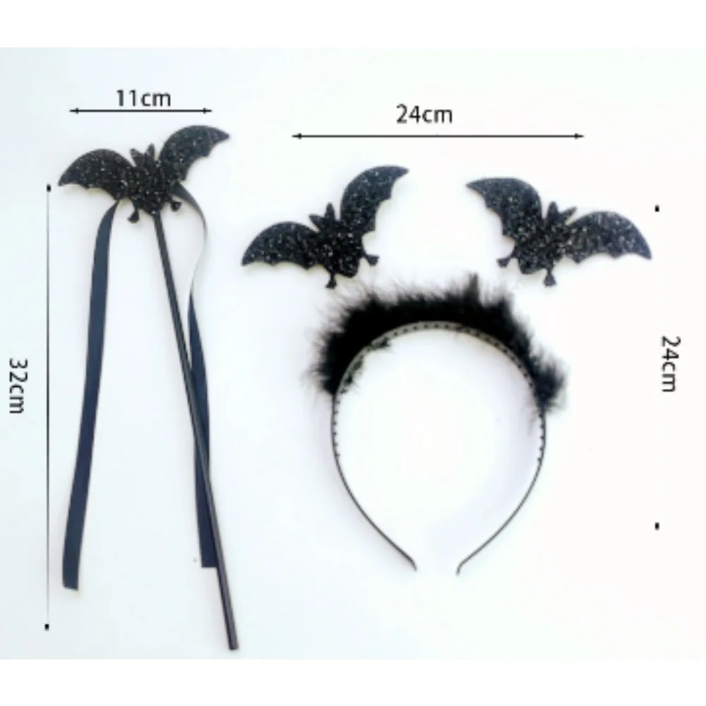 

PESENAR Small Animal Costume Accessories Bat Magic Wand Headband Set of Two