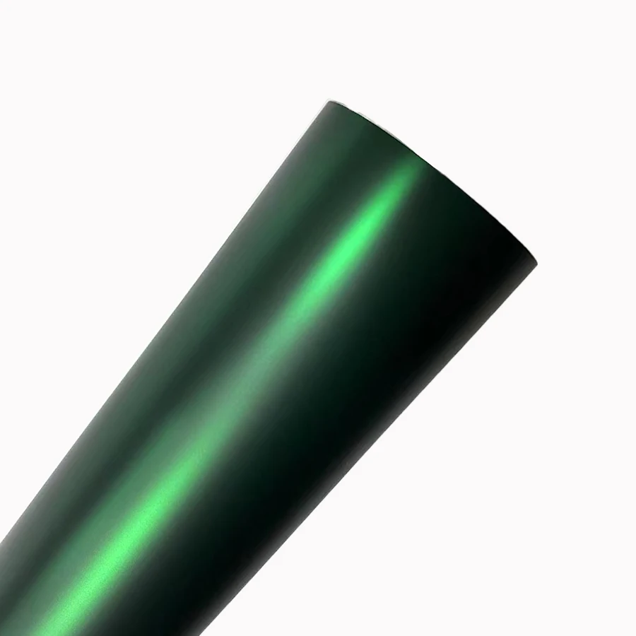 고품질 신축성 있는 PET 색상 변환 필름 무광 비닐 랩 스티커 베놈 그린 자동차 랩핑 필름