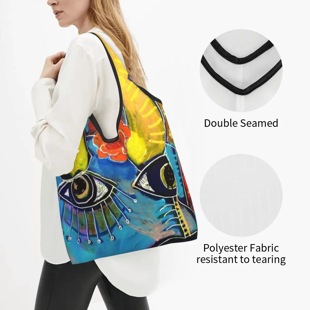 Recycling The Spanish Bull Shopping Bag Women Tote Bag Portable Pablo Picasso Groceries Shopper Bags