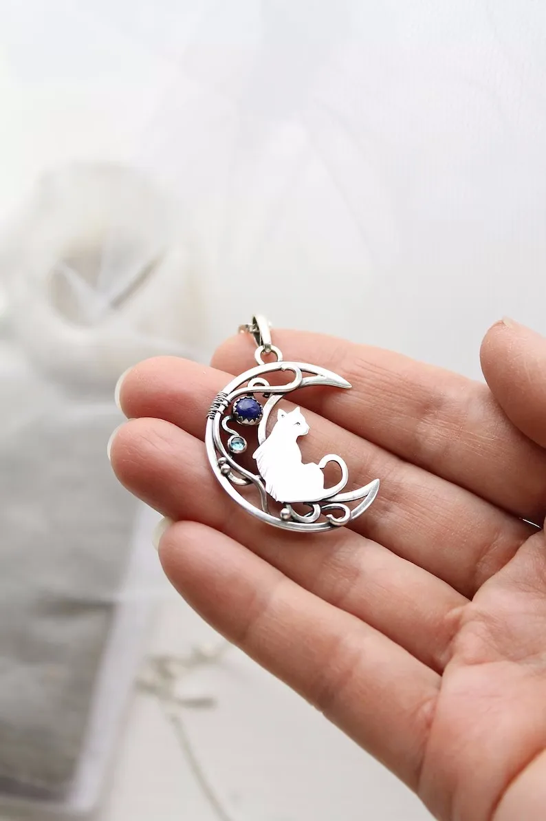 Cat Moon Earrings