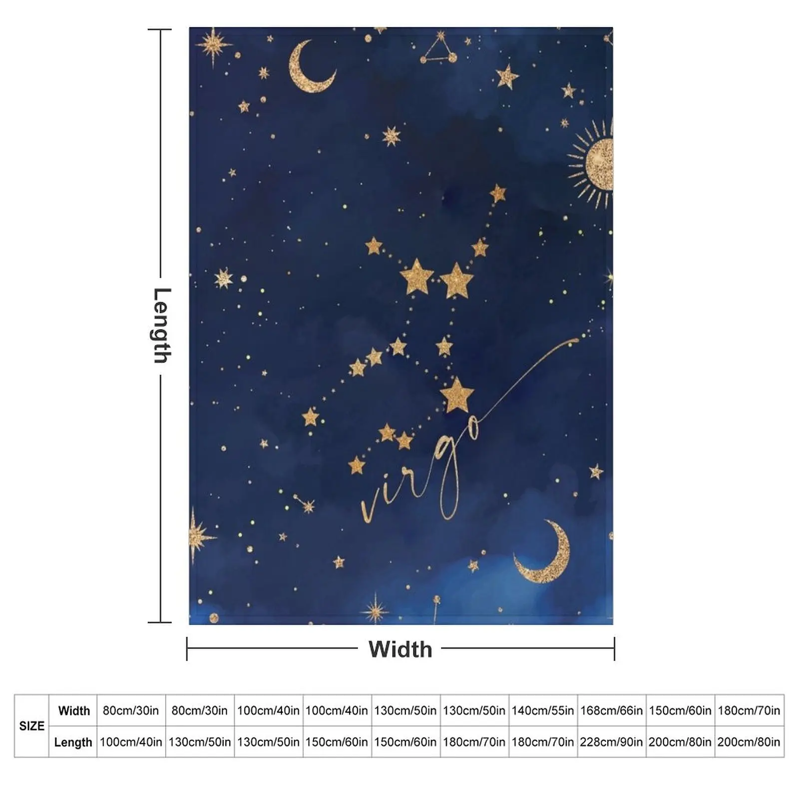 Virgo Zodiac Constellation Throw Blanket heavy to sleep Blankets For Bed Cute Plaid Kid'S Blankets