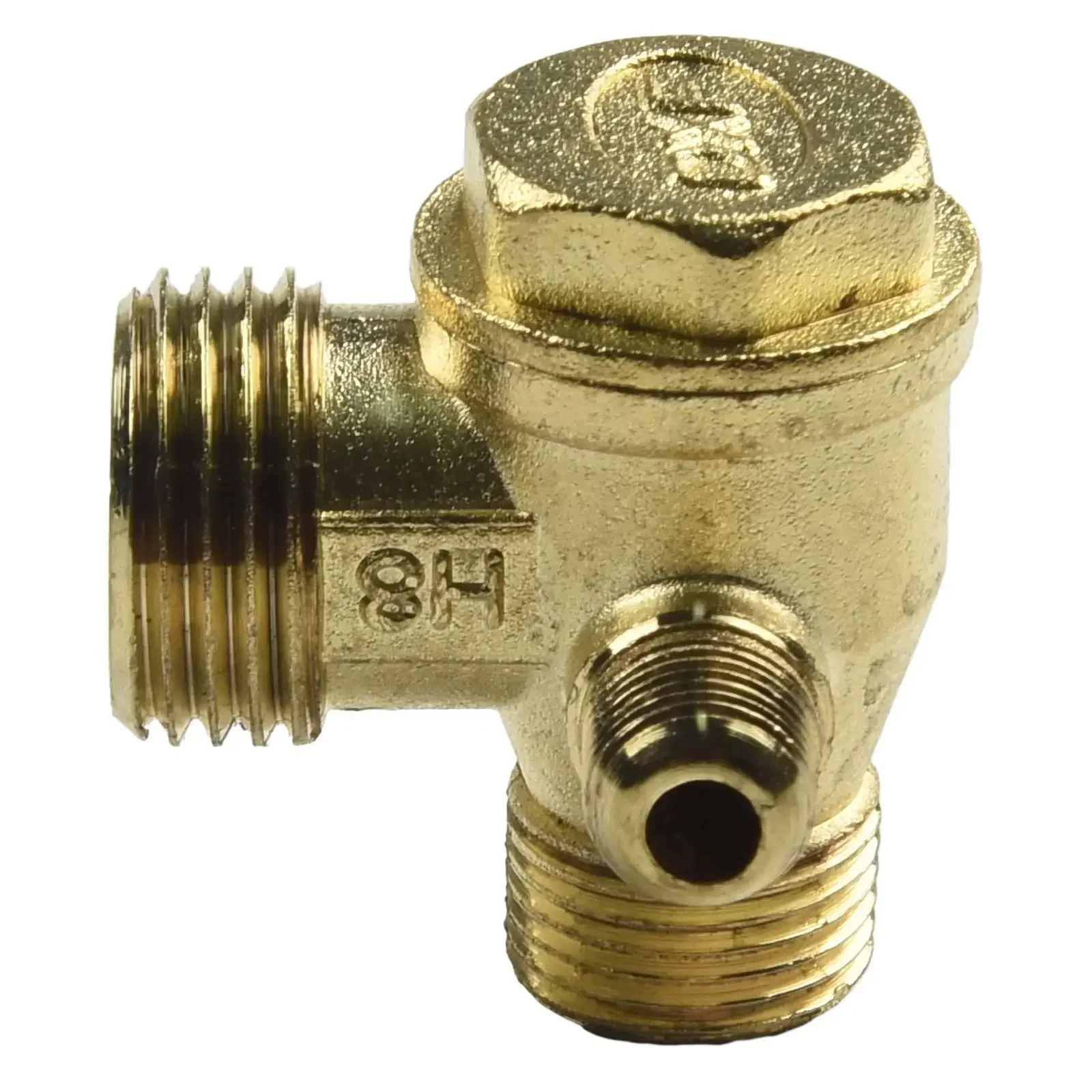 1/2pcs 3-Way Check Valve Male Thread Connector 200mm Hex Nut Copper Exhaust Tube Connect Pipe Fittings For Air Compressor Parts