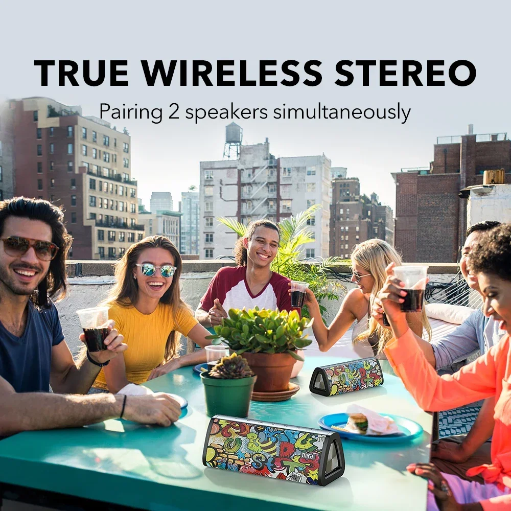 mifa A10+ Alto-falante bluetooth portátil 360 °   Som estéreo 20W IPX7 à prova d'água sem fio bluetooth 5.0 alto-falante 24 horas de tempo de reprodução