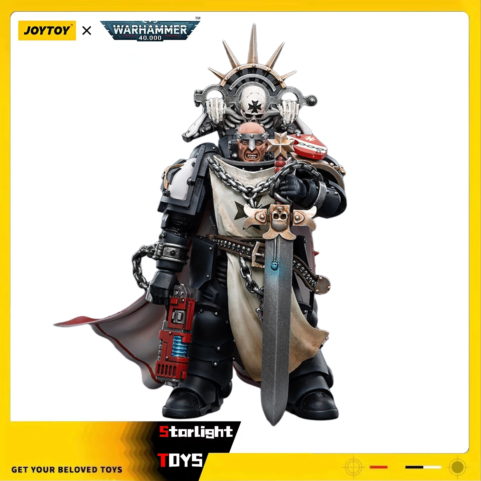 

JOYTOY 1/18 Action Figure Warhammer 40K Black Templars Marshal Baldeckrath Model Toy Gifts