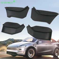 For Tesla Model Y Juniper 2025 Car Door Side Storage Box Full-Cover Front and Rear Door Tray Organizer TPE Waterproof Pocket Box
