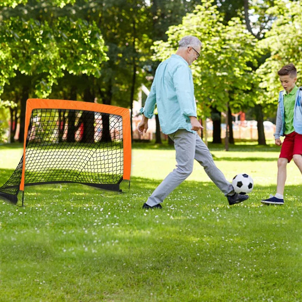 Portería de fútbol portátil para niños, red de fútbol plegable para entrenamiento en el patio trasero, portería de fútbol para interiores y exteriores, marco de puerta para partido de fútbol