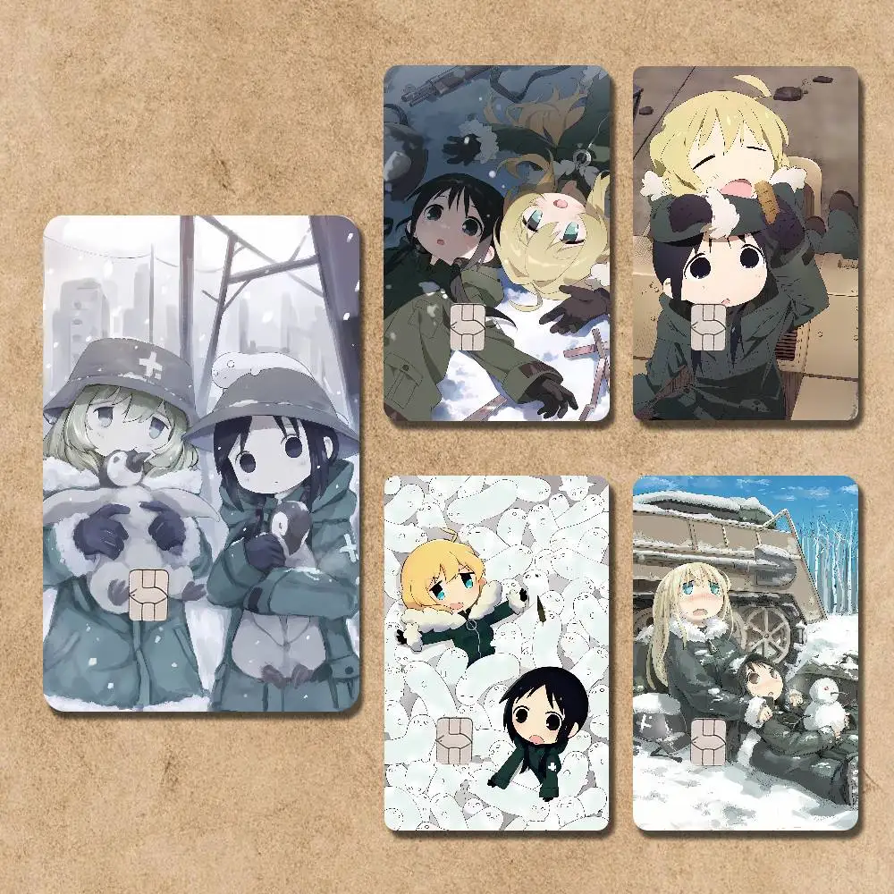 

Anime S-Shoujo Shuumatsus Card Stickers Credit Visa Debit Bank Charge Card Bus Metro Waterproof Sticker Decal Decoration