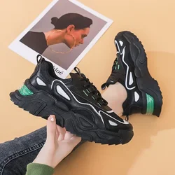 Women Chunky Sneakers Mesh Autumn Thick Sole Fashion Vulcanized Shoes Ladies Platform Casual Sports Shoes Tenis Running Shoes