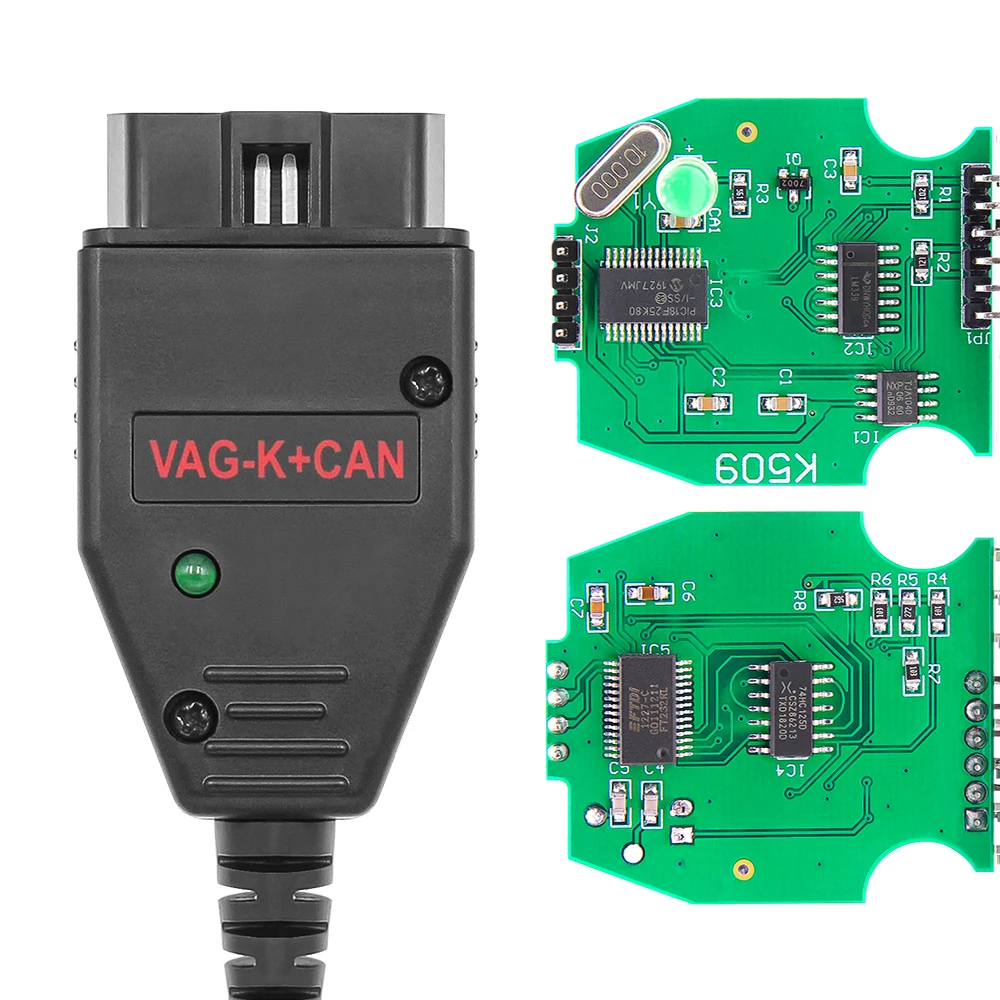 VAG K+CAN Commander 1.4 OBD2 Diagnosegerät OBD 2 OBDII Scanner mit FT232RL PIC18F25K80 Chip Kabel für VW/AUDI/Skoda/Seat – Detail 7
