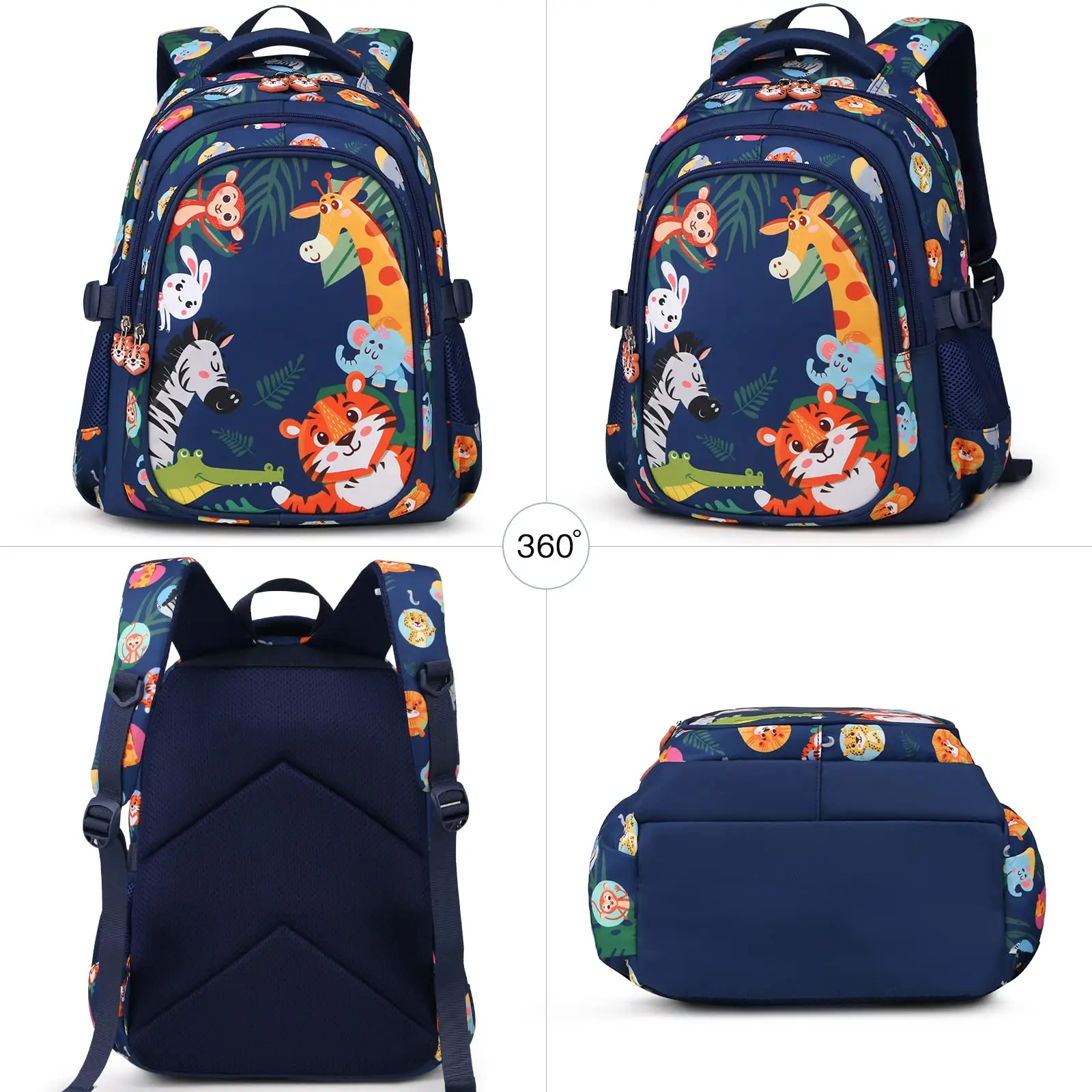 Lightweight Waterproof Cartoon School Backpack for Kids Breathable Anti-Pressure Bookbag for Boys Girls