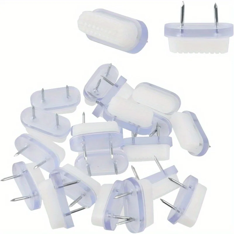 10 Stück Nagel-in-Möbelgleiter, quadratisch, Nylon, Stuhlgleiter, Tischbeinschoner, Stuhlfüße, Gleiter für Holzböden (braun)