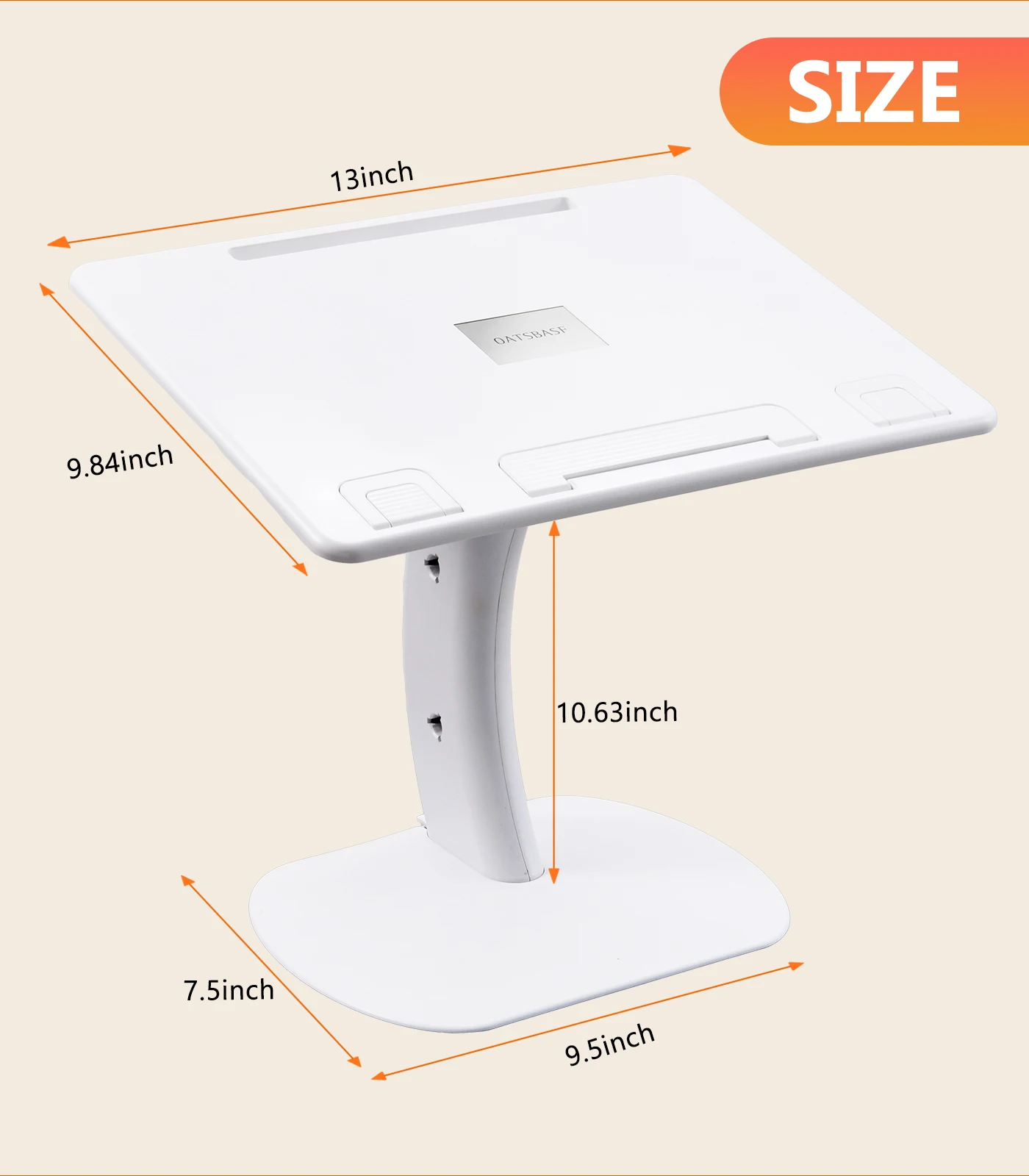 

Портативная автомобильная подставка для ноутбука Oatsbasf, подставка для книг для чтения, держатель для книг, регулируемый угол стола с зажимами для чтения, съемный