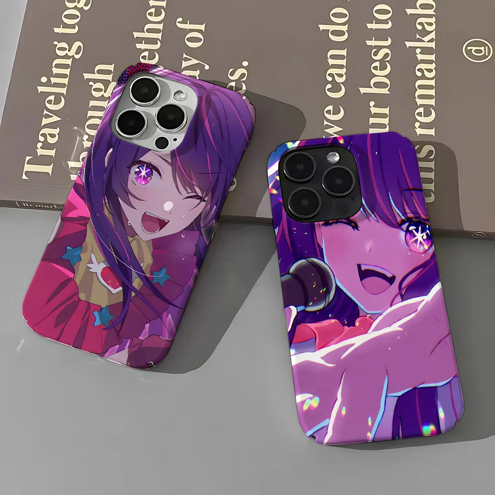 Anime OSHI NO KO Hoshino Ai Phone Case for iPhone 16 15 14 13 12 11 Pro Max XS XR XSMax 6 7 8 Plus Glossy HD Hard PC Cover