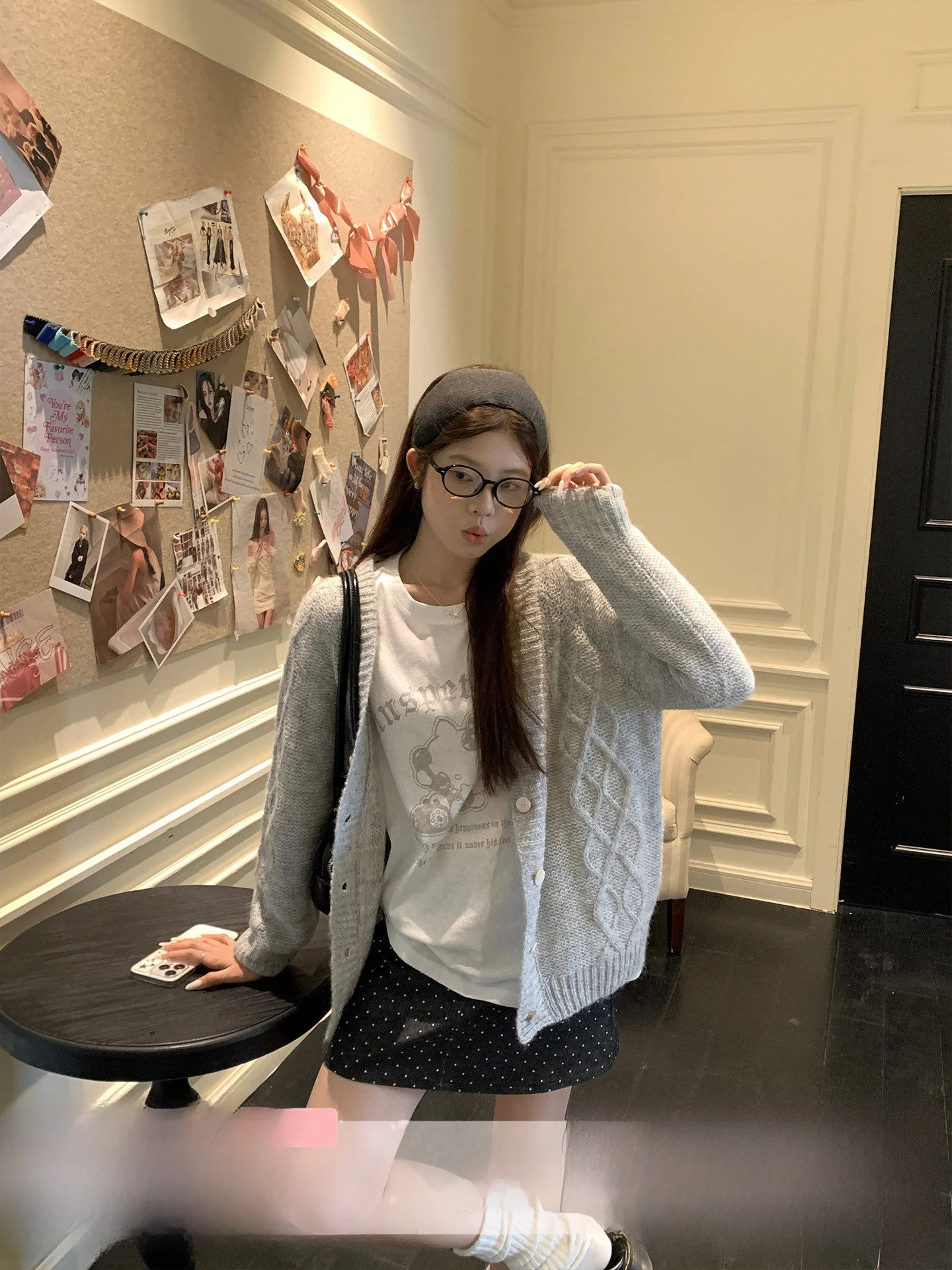 

Loose V-Neck Knitted Open Cardigan Women's Outerwear Sweater Jacket Autumn New Style Comfortable Fashionable Casual Style