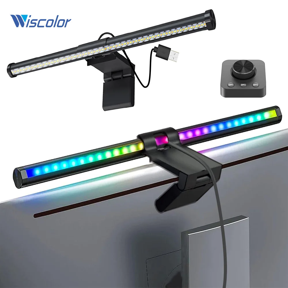 LED Desk Lamp Monitor Light Bar Eye-Care Stepless Dimming Lighting Table Lamp Computer Monitor Screen Light Bar for Work/Gaming