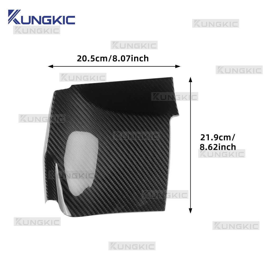 Real Dry Carbon Fiber For Abarth 595/695/595C/695C Fiat 500/500c 2016-2024 Fiat 500e 12-19 Car Cab Dashboard under Panel Trim view 5