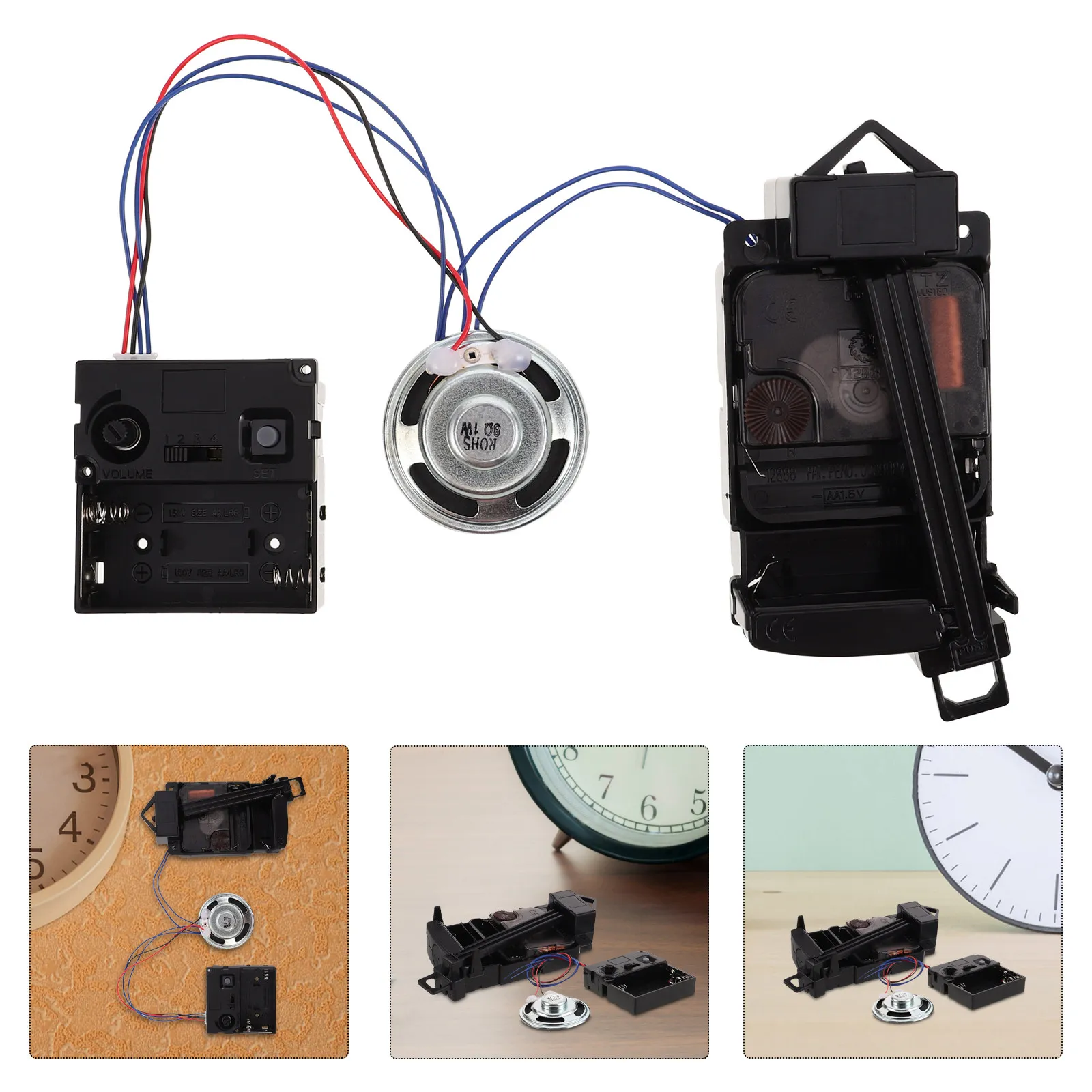 1Set Precision Music Movement with Pendulum and Melodious Hourly Chime Elegant Design Silent Operation Repair Kit