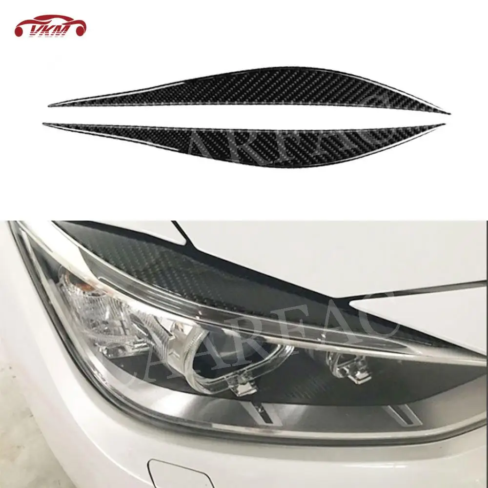 

Carbon Fiber Front Bumper Lip FogLamp Eyebrow Car Accessorise Stickers For BMW 3 Series F30 2013 2014 2015